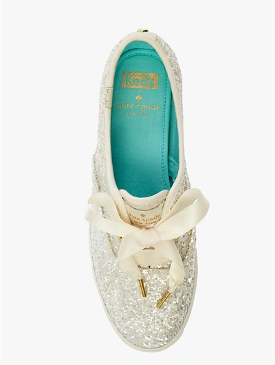 Shop Kate Spade New York Glitter Sneakers In Cream