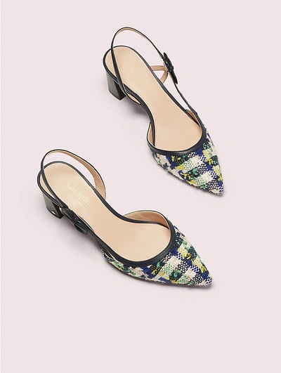 Kate Spade Midge Bow Slingback Pumps In Juniper Multi Tweed ModeSens