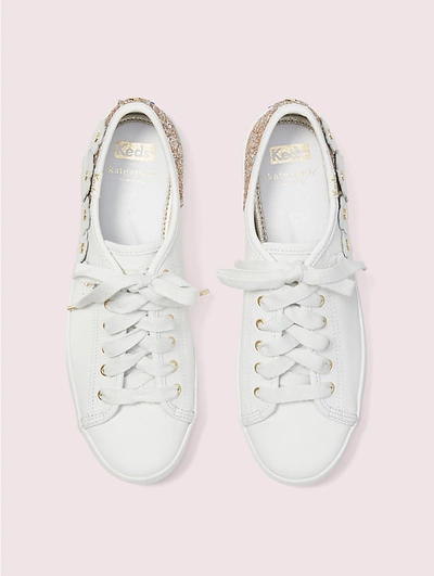Shop Kate Spade New York Kickstart Glitter Appliqués Sneakers In White