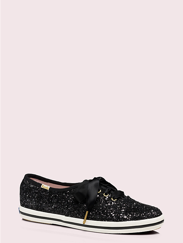 black glitter tennis shoes