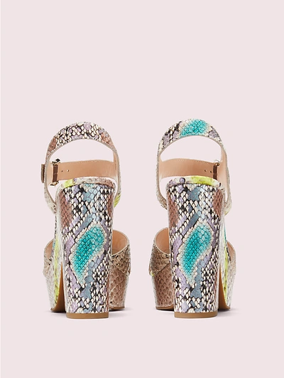 Shop Kate Spade Grace Platform Sandals In Lemon Sorbet