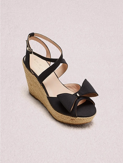 Shop Kate Spade Thelma Wedges In Black