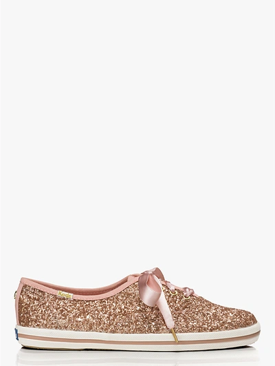Shop Kate Spade New York Glitter Sneakers In Rose Gold