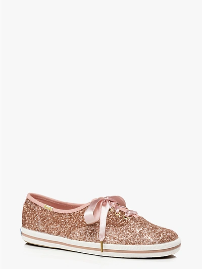 Shop Kate Spade New York Glitter Sneakers In Rose Gold