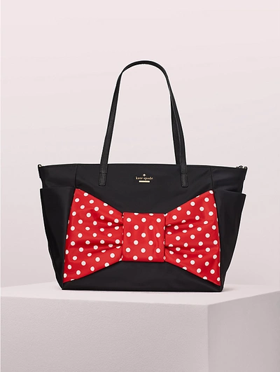 Shop Kate Spade New York X Minnie Mouse Bethany Diaper Bag In Black