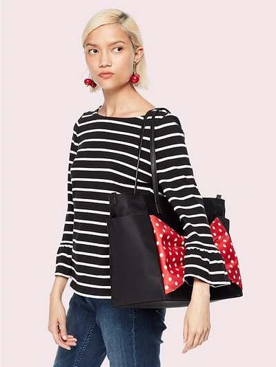 Shop Kate Spade New York X Minnie Mouse Bethany Diaper Bag In Black