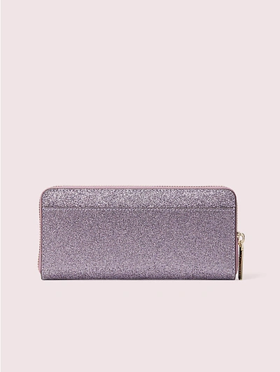 Shop Kate Spade Burgess Court Slim Continental Wallet In Lilac