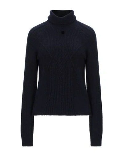 Shop High By Claire Campbell Turtlenecks In Dark Blue