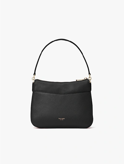 Shop Kate Spade Polly Medium Convertible Flap Shoulder Bag In Black