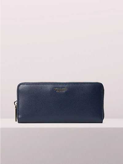 Shop Kate Spade Sylvia Slim Continental Wallet In Blazer Blue