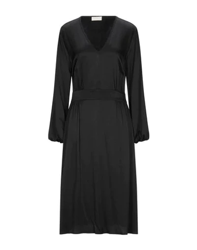 Shop Momoní Woman Midi Dress Black Size 4 Viscose, Wool