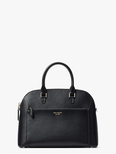 Shop Kate Spade Louise Medium Dome Satchel In Black