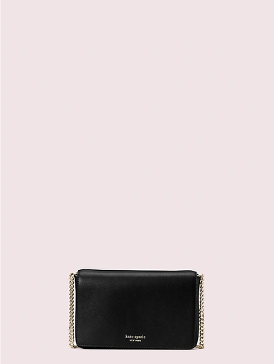 Shop Kate Spade Spencer Chain Wallet In Warm Beige/black