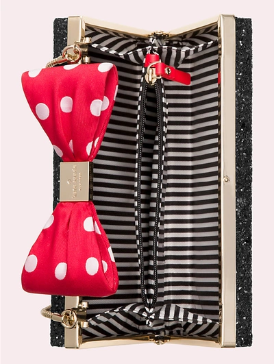 Shop Kate Spade Minnie Mouse Minnie Bow Clasp In Black