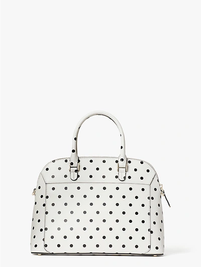 Shop Kate Spade Louise Cabana Dot Medium Dome Satchel In Optic White Multi