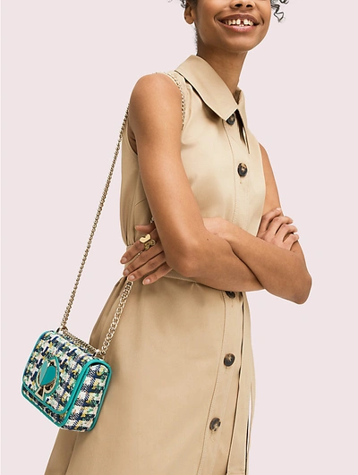 Kate Spade New York Small Nicola Tweed Twistlock Convertible Chain Shoulder  Bag - Green Shoulder Bags, Handbags - WKA230212