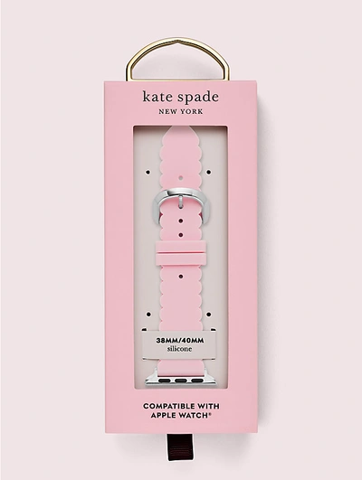 Shop Kate Spade Pink Scallop Silicone 38/40mm Band For Apple Watch®