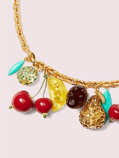 Shop Kate Spade Tutti Fruity Charm Necklace In Multi