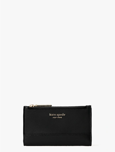 Shop Kate Spade Spencer Small Slim Bifold Wallet In Bright Sapphire