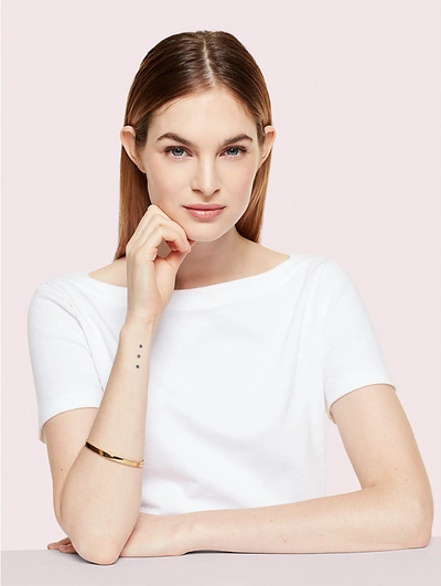 Kate Spade Heart Of Gold Engraved Idiom Bangle Bracelet