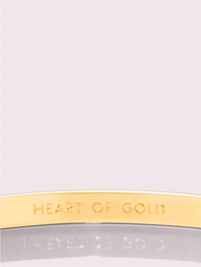 Kate Spade Heart Of Gold Engraved Idiom Bangle Bracelet