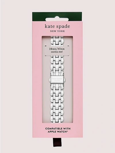 Shop Kate Spade Silver Scallop Link Stainless Steel Bracelet 38/40mm Band For Apple Watch