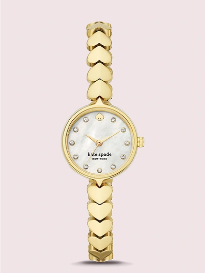 Shop Kate Spade Hollis Gold-tone Stainless Steel Hearts Watch