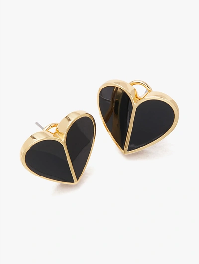 Shop Kate Spade Heritage Spade Heart Statement Studs In Rococo Pink