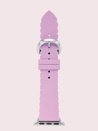 Shop Kate Spade Lavender Scallop Silicone 38/40mm Band For Apple Watch® In Lavendar