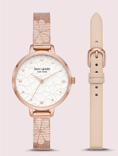 Shop Kate Spade Metro Watch Gift Set In Multi