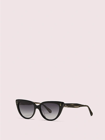 Shop Kate Spade Alijah Sunglasses In Black