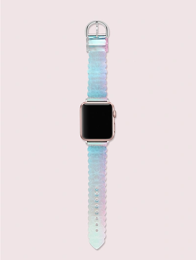 Shop Kate Spade Iridescent Jelly Scallop 38/40mm Band For Apple Watch® In Clear