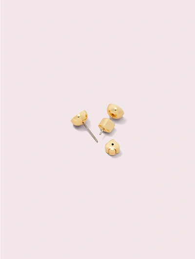Shop Kate Spade Reflecting Pool Mini Round Studs In Clear/gold