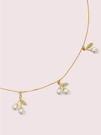 Shop Kate Spade Cherie Cherry Scatter Necklace In Cream Multi