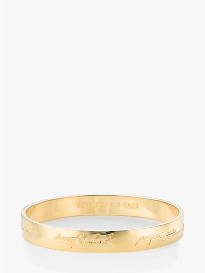 Shop Kate Spade Idiom Bangles Bridesmaid Bangle In Gold