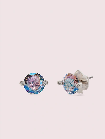 Shop Kate Spade Brilliant Statements Duo-prong Studs In Clear