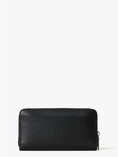 Shop Kate Spade Spencer Zip-around Continental Wallet In Black