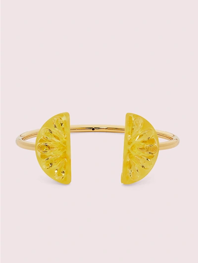Shop Kate Spade Tutti Fruity Lemon Flex Cuff In Yellow