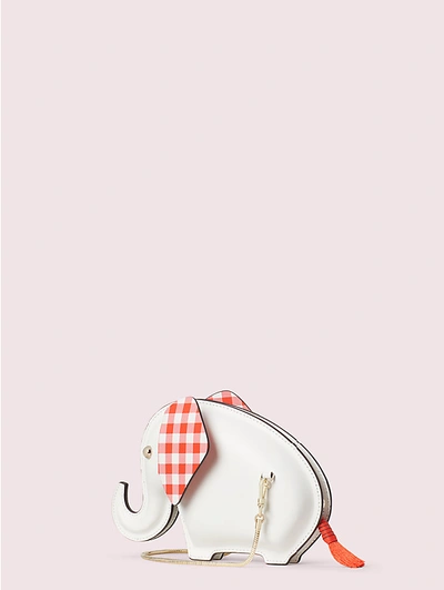 Shop Kate Spade Tiny Elephant Crossbody In Optic White