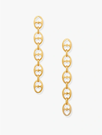 Shop Kate Spade Duo Link Statement Linear Earrings In Gold