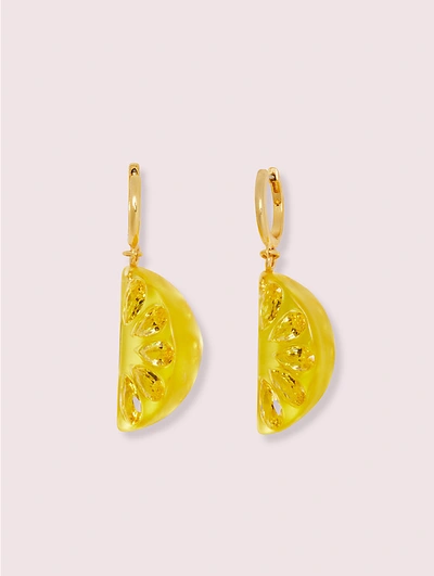 Shop Kate Spade Tutti Fruity Lemon Drop Earrings In Yellow