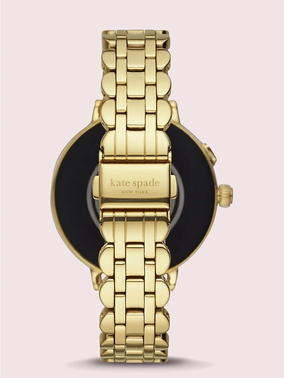Shop Kate Spade Gold-tone Stainless Steel Scallop Smartwatch 2