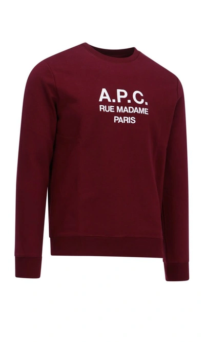 Shop Apc A.p.c. Rufus Logo Sweatshirt In Red