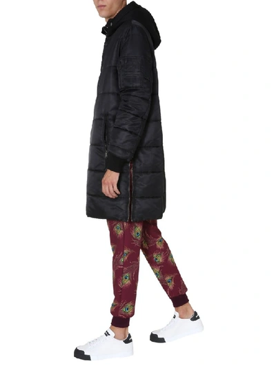 Shop Dolce & Gabbana Peacock Print Track Pants In Red