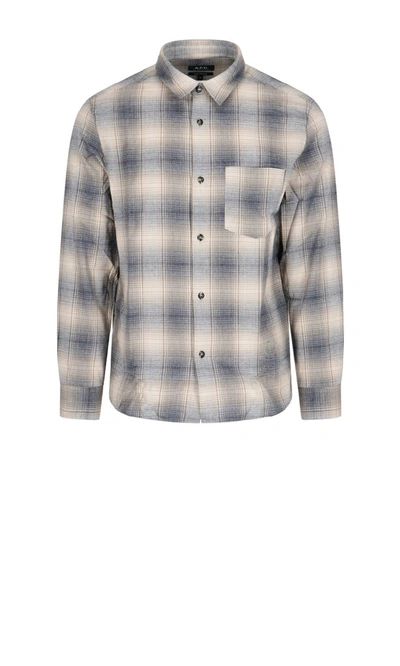 Shop Apc A.p.c. Check Shirt In Multi