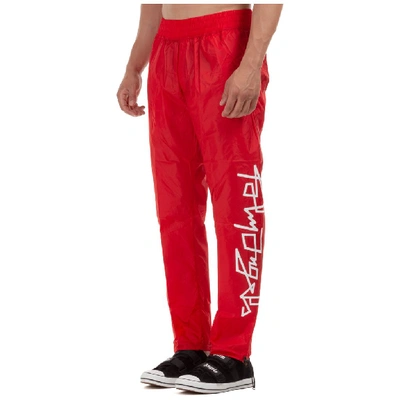 Shop Palm Angels Printed Trackpants In Red