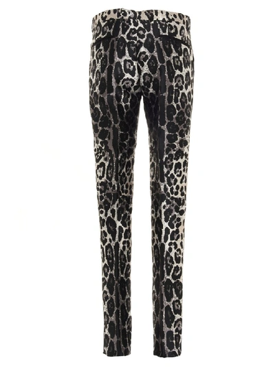 Shop Dolce & Gabbana Dolce & Gabban Leopard Print Trousers In Multi