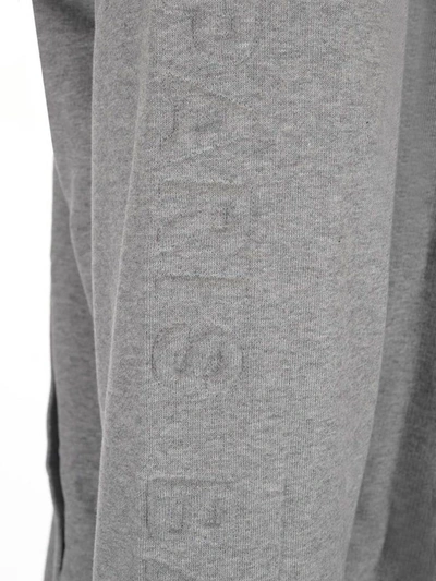 Shop Balmain Zipped Hoodie In Grey