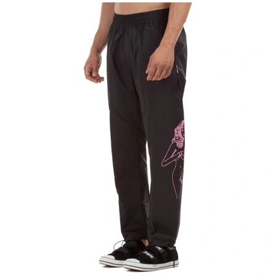 Shop Palm Angels Printed Trackpants In Black