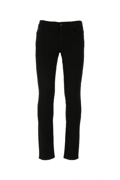 Shop Dolce & Gabbana Logo Patch Jeans In Black